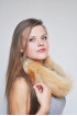 Fox fur headband - Fur collar Golden fox